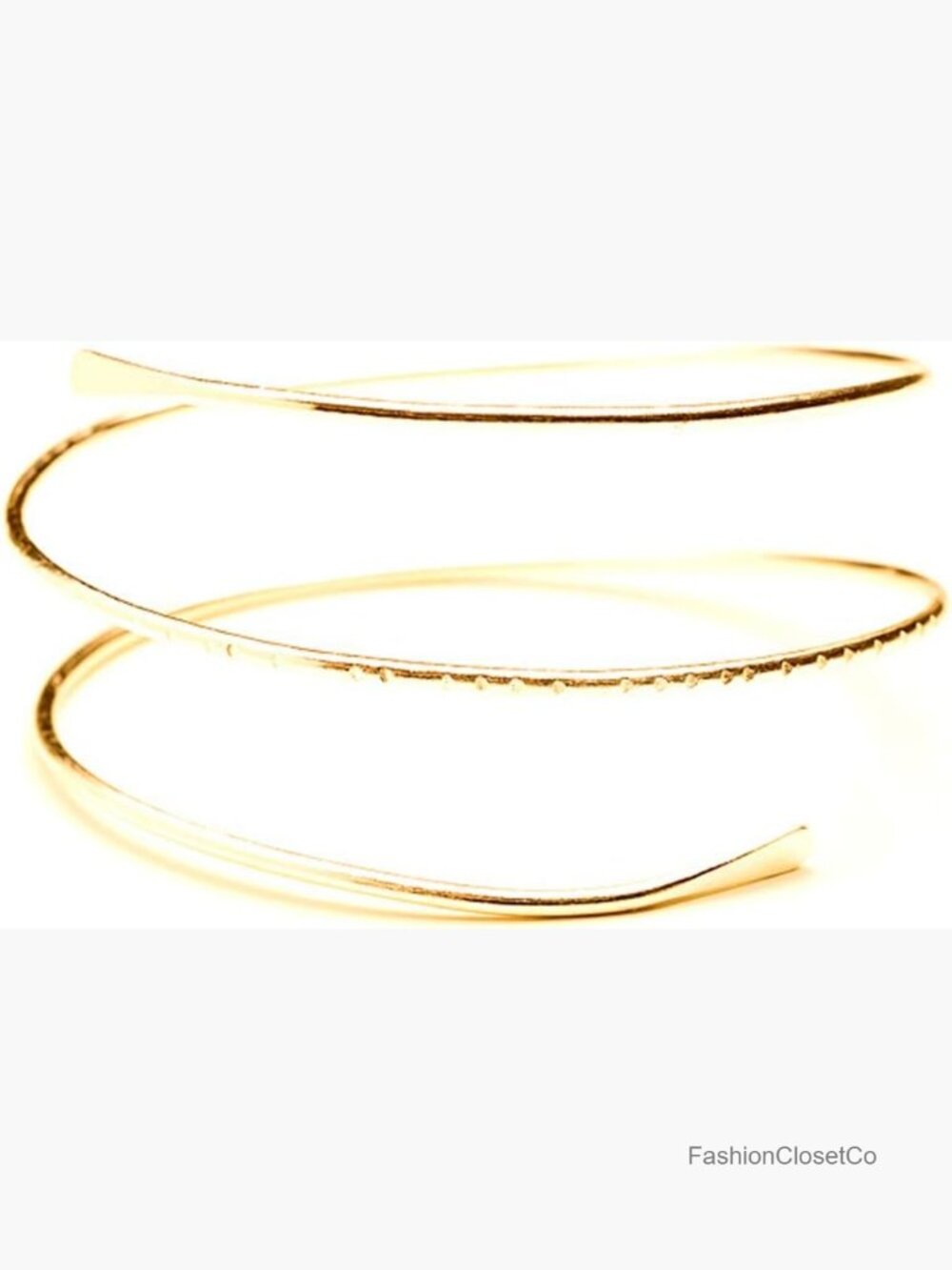 Adjustable Metal Spiral Coil Upper Arm Cuff Open Arm Bracelet Bangle